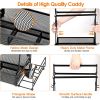 Utensil Caddy Metal Grill Caddy with Paper Towel Holders Utensil Holder	for Outdoor Picnic Barbecue Camping Grilling Tools Storage Organizer Barbecue