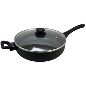 Oster Ashford 5 Quart Aluminum SautÃƒÆ’Ã‚Â© Pan with Tempered Glass Lid in Black