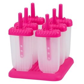 6Pcs Popsicle Molds Reusable Ice Cream DIY Ice Pop Maker Ice Bar Maker Plastic Popsicle Mold For Homemade Iced Snacks (Option: HG_IceMoldMaker(HotPink)_GPCT2910)