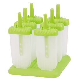 6Pcs Popsicle Molds Reusable Ice Cream DIY Ice Pop Maker Ice Bar Maker Plastic Popsicle Mold For Homemade Iced Snacks (Option: HG_IceMoldMaker(Green)_GPCT2910)