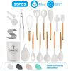 35Pcs Kitchen Cooking Utensils Set Spatula Set Baking Utensil Set Kitchen Accessories Necessities with Holder Egg Whisk Separator Tong Turner Spoons C