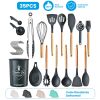 35Pcs Kitchen Cooking Utensils Set Spatula Set Baking Utensil Set Kitchen Accessories Necessities with Holder Egg Whisk Separator Tong Turner Spoons C