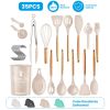 35Pcs Kitchen Cooking Utensils Set Spatula Set Baking Utensil Set Kitchen Accessories Necessities with Holder Egg Whisk Separator Tong Turner Spoons C
