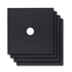4-Pack Reusable Nonstick Stovetop Burner Protector Liner (Option: HG_BurnerProtectorCover(Black)_GPCT1203)