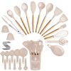 35Pcs Kitchen Cooking Utensils Set Spatula Set Baking Utensil Set Kitchen Accessories Necessities with Holder Egg Whisk Separator Tong Turner Spoons C