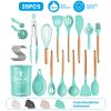 35Pcs Kitchen Cooking Utensils Set Spatula Set Baking Utensil Set Kitchen Accessories Necessities with Holder Egg Whisk Separator Tong Turner Spoons C